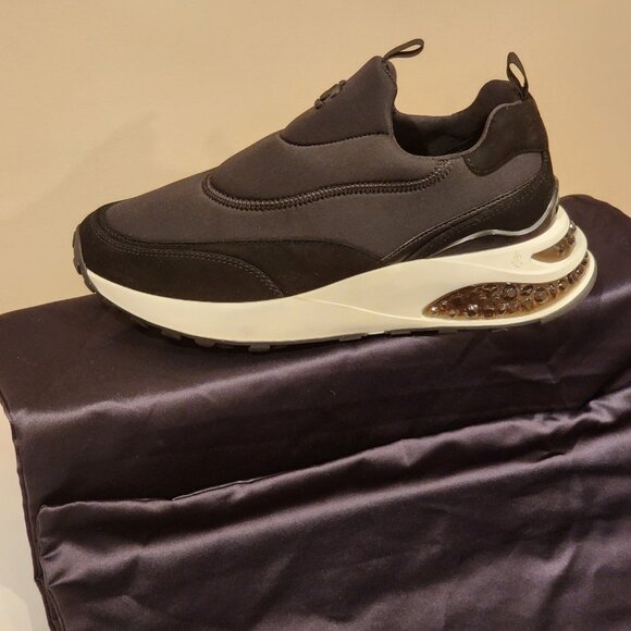 Brand New!!|EU39|Jimmy Choo: Onyx Black Slip On Sneakers - Picture 3 of 10